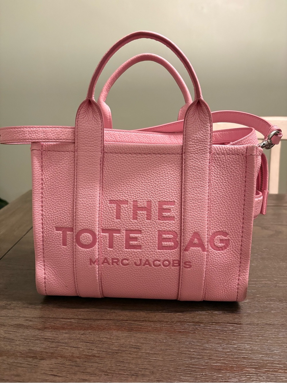 LIMITED EDITION! Marc Jacobs Pink Leather 'The Tote Bag' SMALL Tote